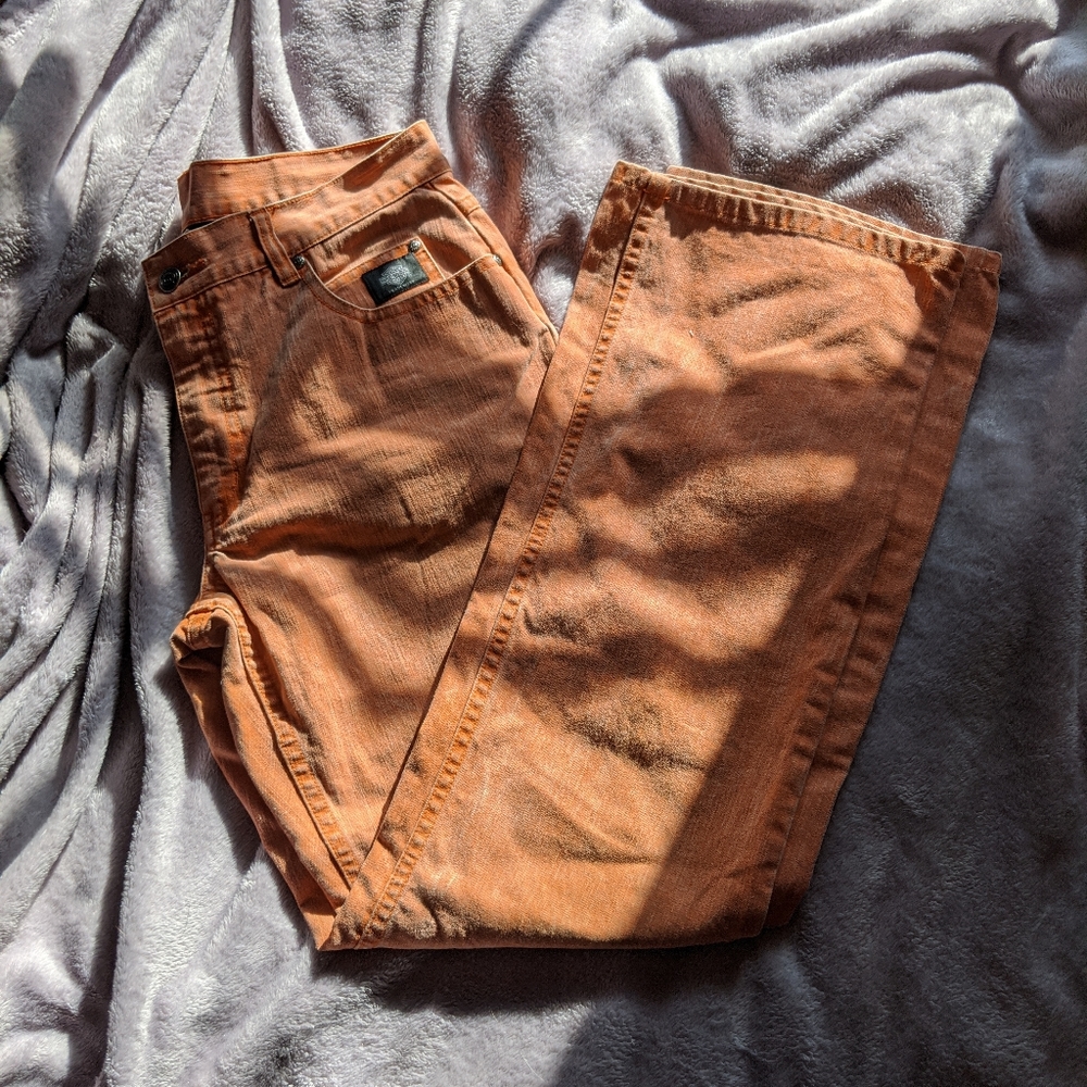 Orange denim Harley Davidson jeans - Picture 3 of 8